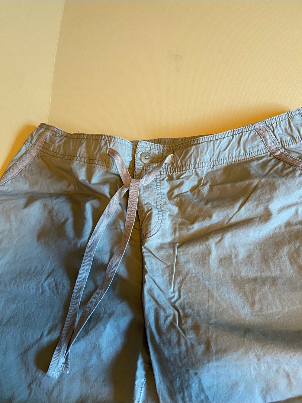 Casual Drawstring Capris in Light Tan/khaki